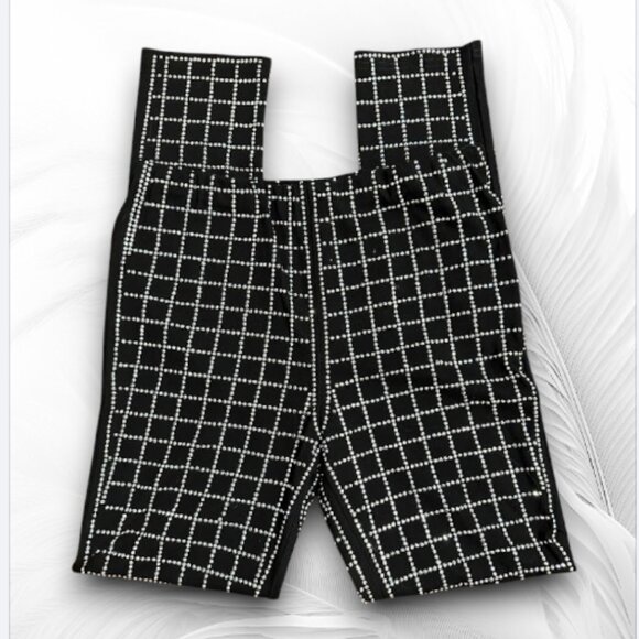 Black Rhinestone Embellished Legging Size: M - Picture 3 of 8